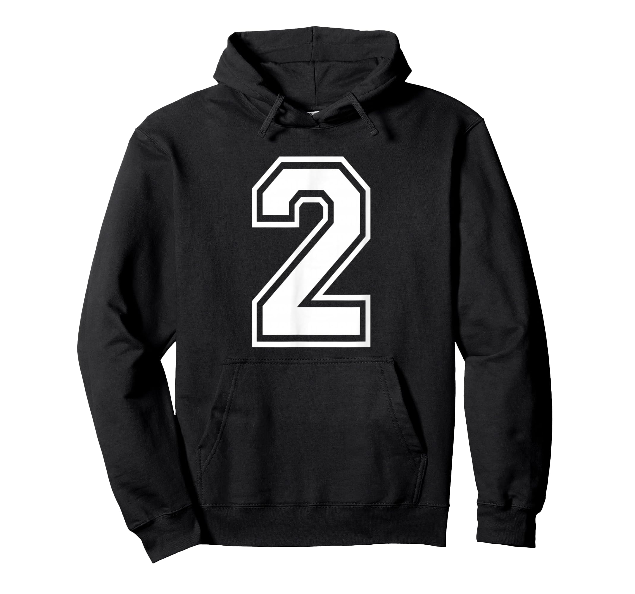 Худи с капюшоном в спортивном стиле Varsity с номером 2, яркое, для дня рождения
