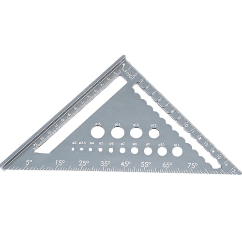Fonney Large Triangle Ruler, Woodworking Triangle Ruler, Aluminum Alloy Precision Triangle Ruler, Wear-Resistant Triangle Ruler for Hobbies, Thick Tri