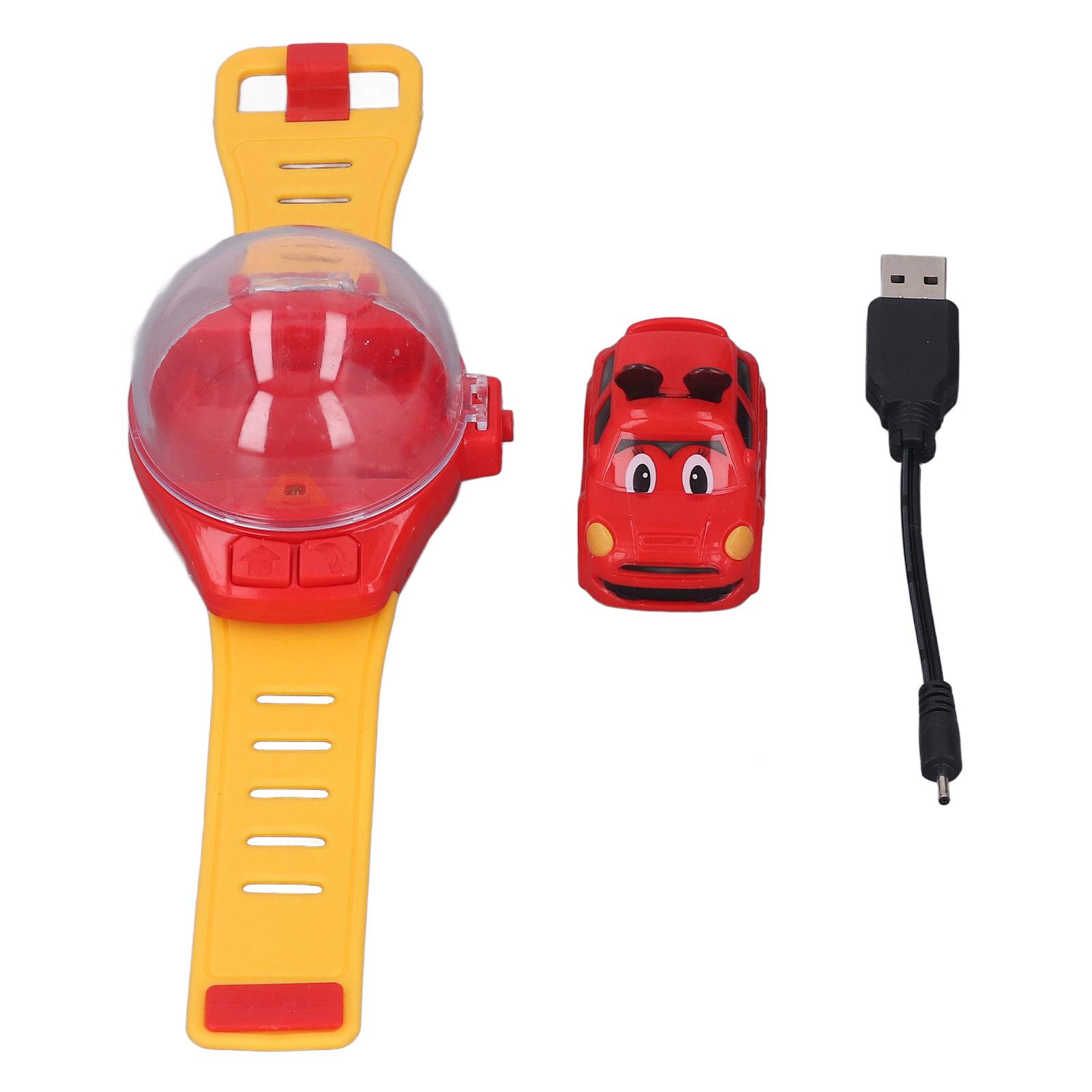 

Міні-машинка на радіокеруванні Годинник Іграшки Мила Форма USB-зарядка Силіконовий Ремінець Наручний Годинник-машинка RC для Хлопчиків Дівчаток червоний
