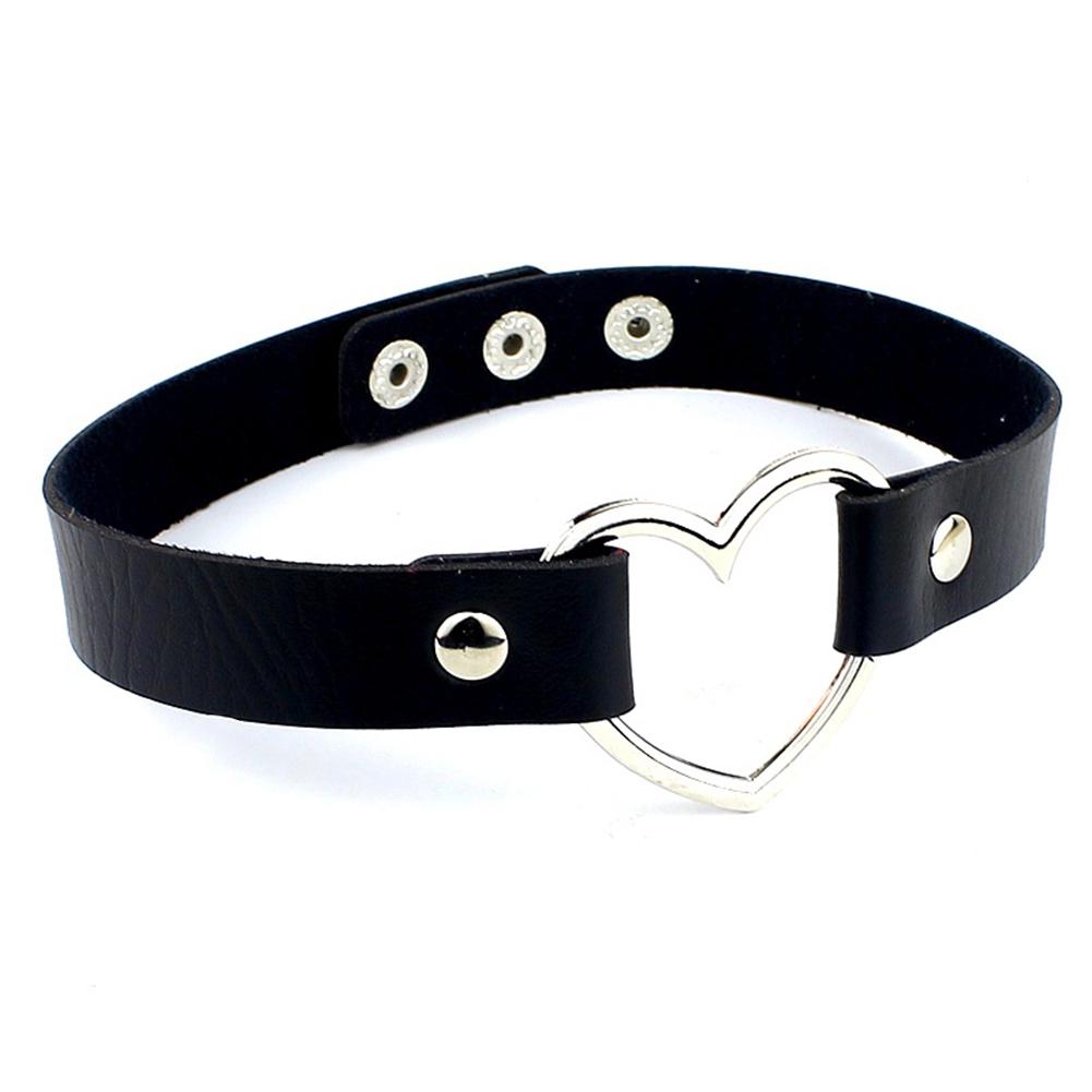 leather heart collar
