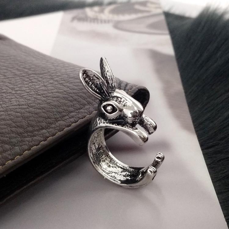 Creative Couple Jewelry Animal and Rabbit Female Ring