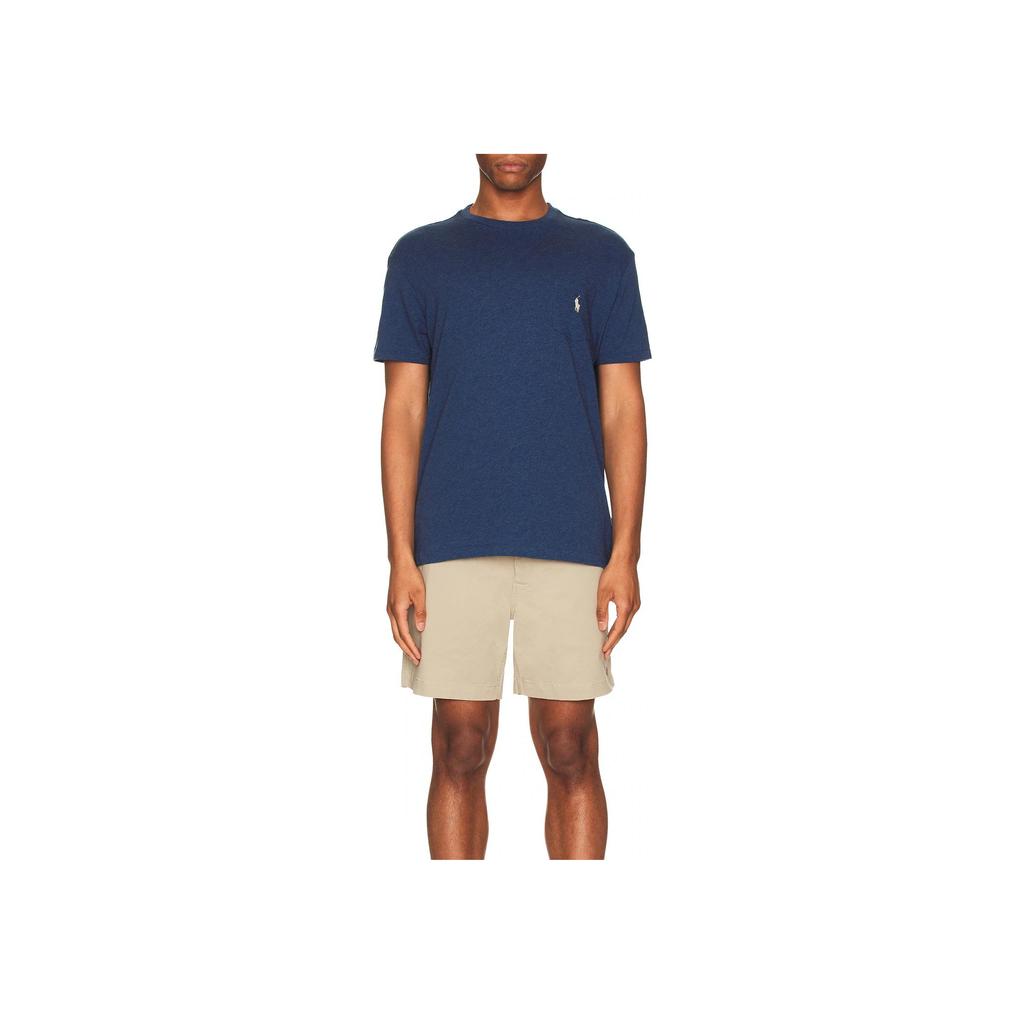 Polo Ralph Lauren Embroidered Pattern Crew Neck Pullover Short Sleeve T-Shirt Men tops Blue 710707095-007