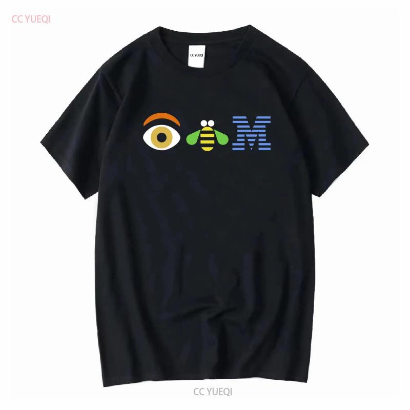 Fashion Personality T-Shirt NEW Stunning IBM Computers Logo eye bee M Techno S чёрный