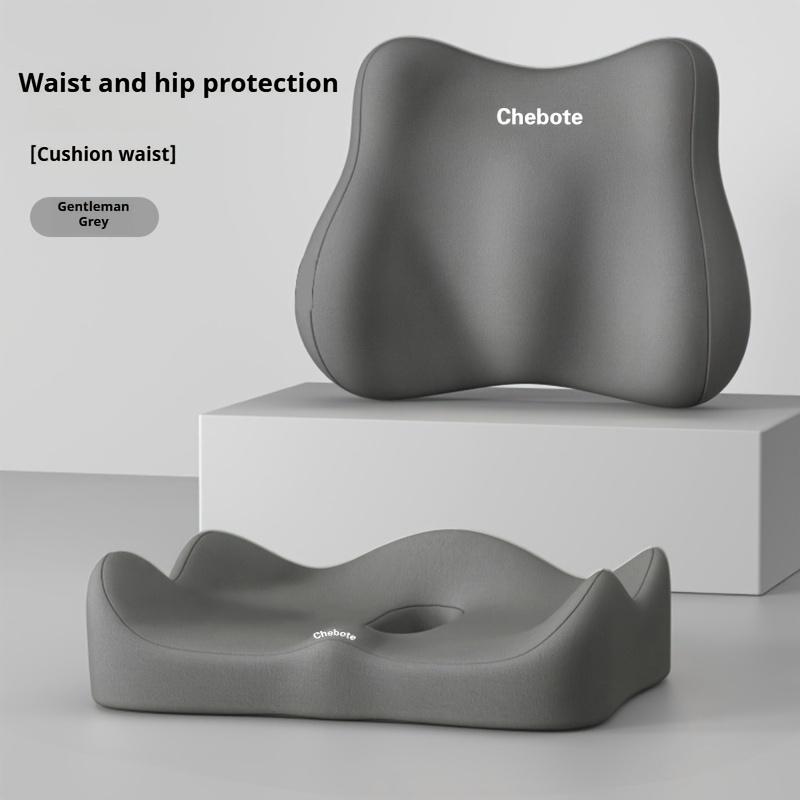 2pcs/1pc Ergonomic Lumbar Support Cushion | Double Padded Hip & Back Protector with Breathable Polyester Cover, Machine Washable