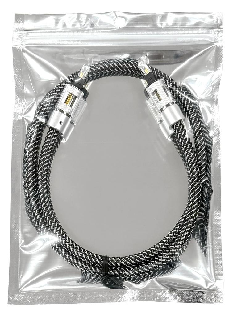 F-Factory 3m Square to Square TOSLINK Optical Cable, 3.0m Optical Digital Audio Cable, Optical Toslink, High-Resolution Audio Compatible, 192KHz 24-Bi