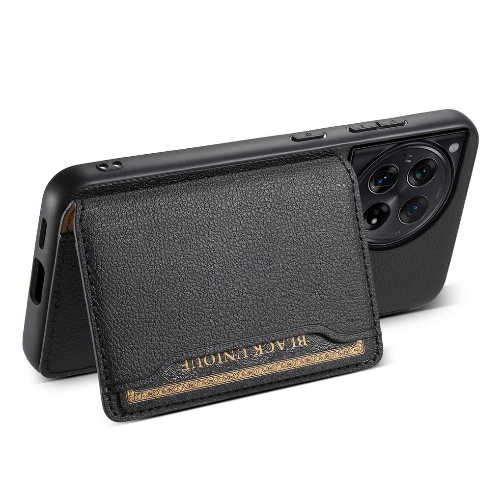 For OnePlus 12 5G Case Calf Texture PU Leather Card Slots Phone Cover