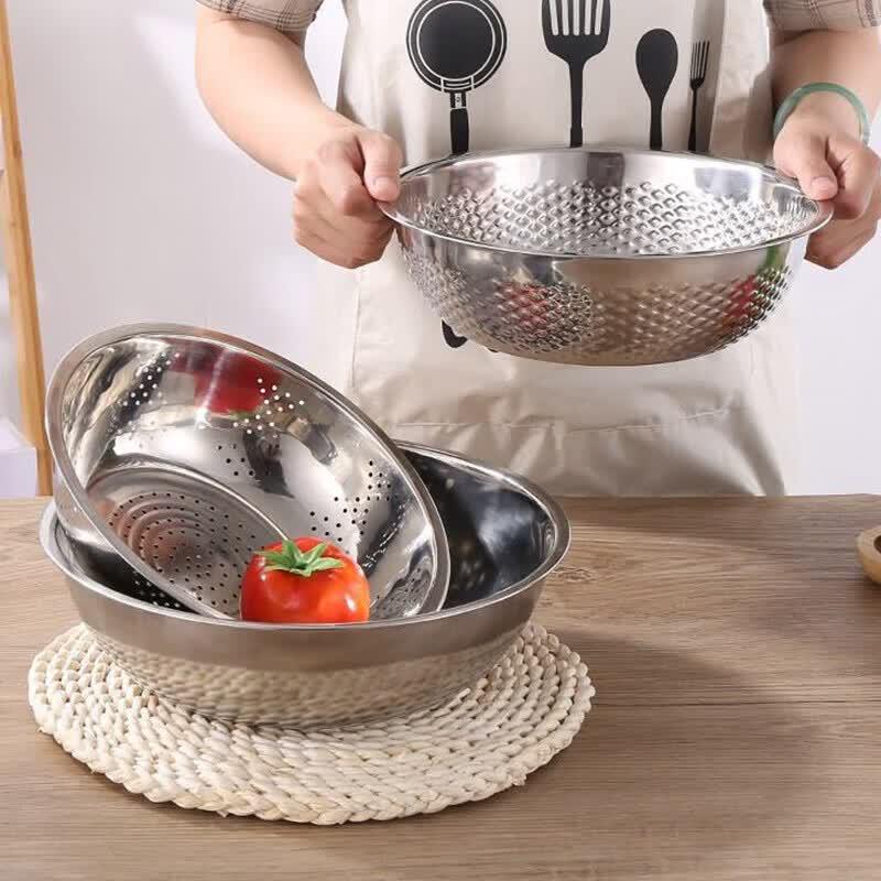 Baishide 3-Piece Drain Basin & Rice Sieve Set