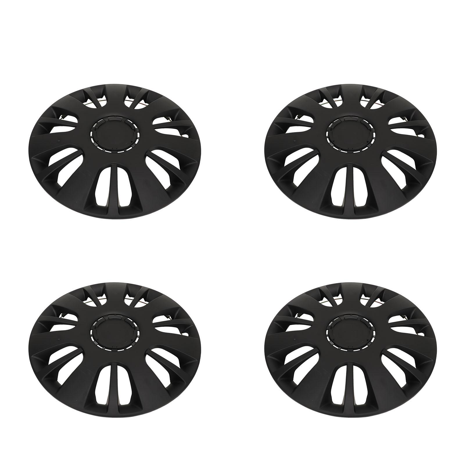 

4 шт. 14-дюймовые автомобильные колпаки матово-черные накладки на колеса защитные колпаки для обода для легковых автомобилей, грузовиков, фургонов