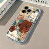 Flowers for IPhone16pro Phone Case for Apple 15pro Cream Feather 15 Ultra-thin Xs/xr/8plus