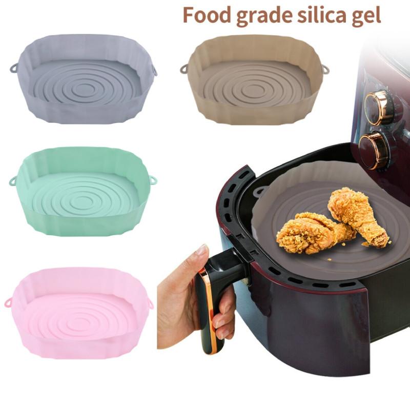 Air Fryer Silicone Basket Multifunctional Barbecue Mat Kitchen Oven Baking Tray