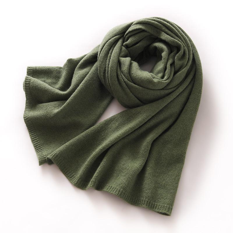 Unisex Cashmere Scarf: Cozy Autumn Winter Knit Neck Gaiter & Shawl