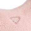 Prada Classic Silver Buckle Triangle Logo Plush Wool Mini Handbag Women handbags Pink 1NE515-2DUE-F0615