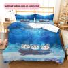 Chiikawa Pattern Bedding Quilt Set  Home Decoration  Gift (1 * duvet cover + 2 * pillowcase  without core)