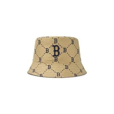 MLB Cap NQK 7AHTMD15N-43NYS Diamond Monogram Jacquard Reversible Bucket Hat Boston Red Sox
