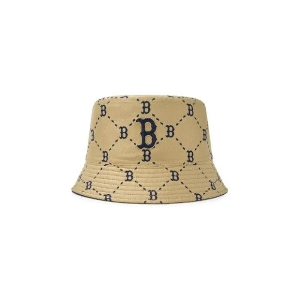 [MLB] Cap NQK 7AHTMD15N-43NYS Diamond Monogram Jacquard Reversible Bucket Hat Boston Red Sox 55H