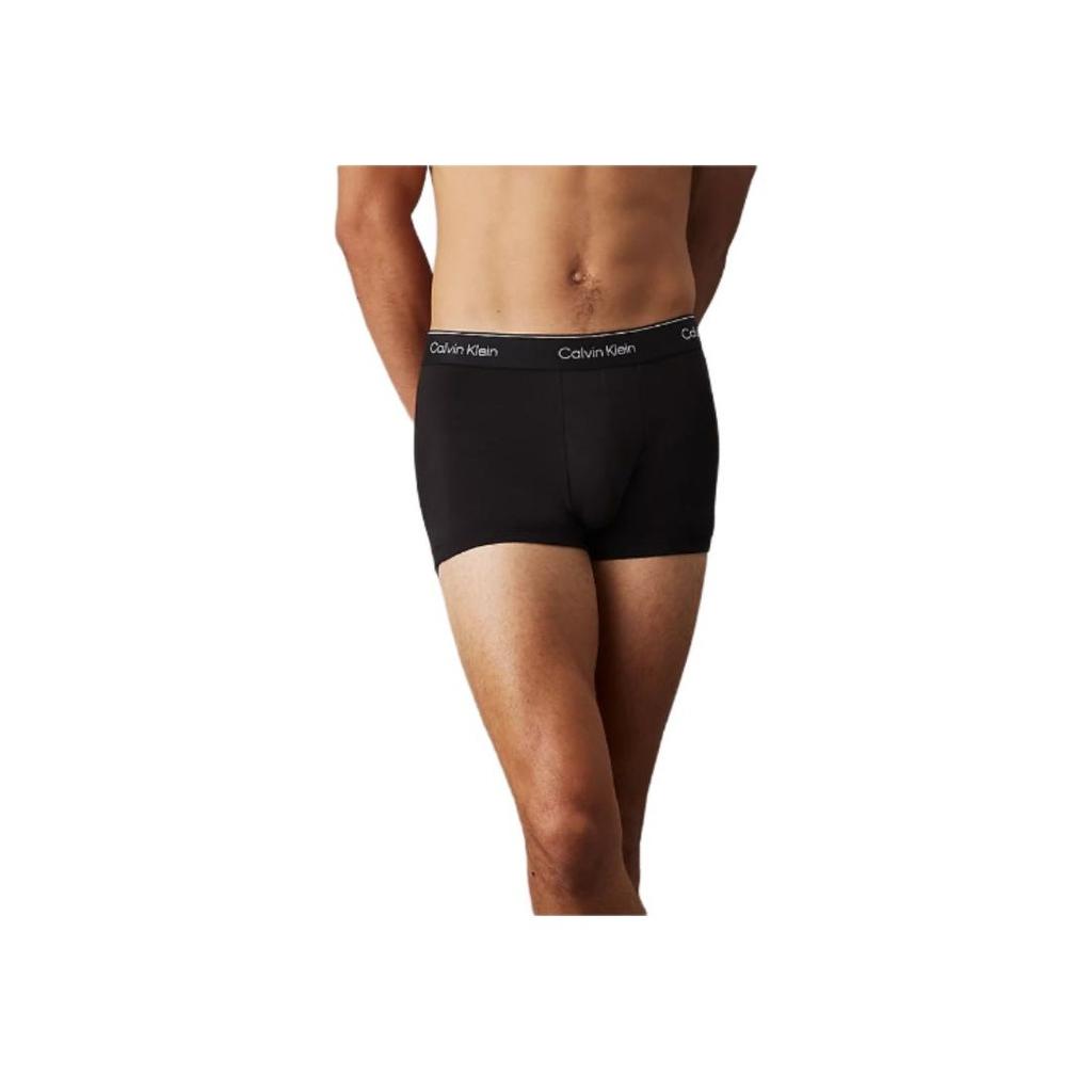 Calvin Klein Comfortable Mid-Rise Boxer Briefs With Logo Jacquard Belt Men Underwear Black 000NB3963A-TM6