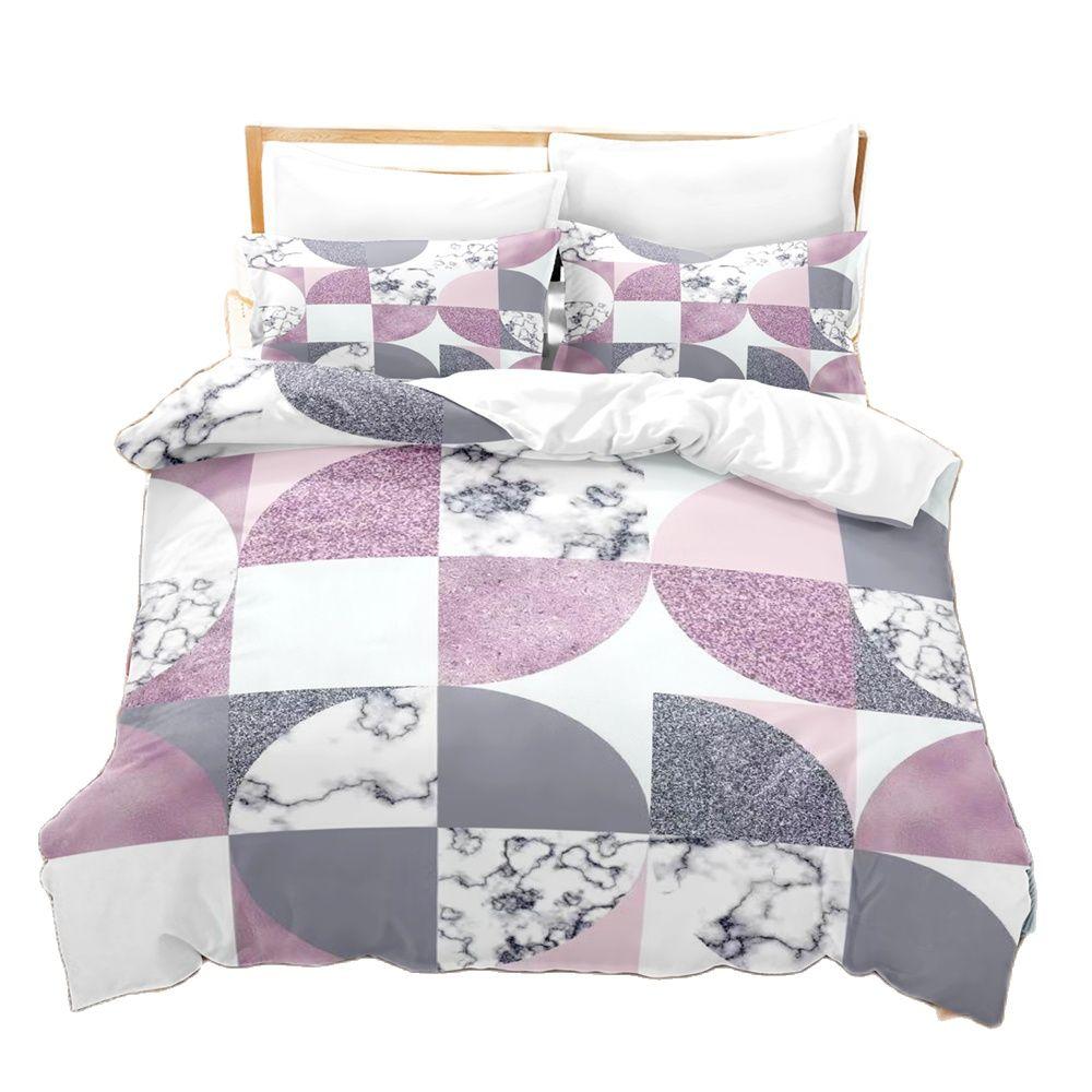 3D Printed Art Marbling Bedding Set Down Quilt Cover With Pillowcase Double Complete Queen King Bedding