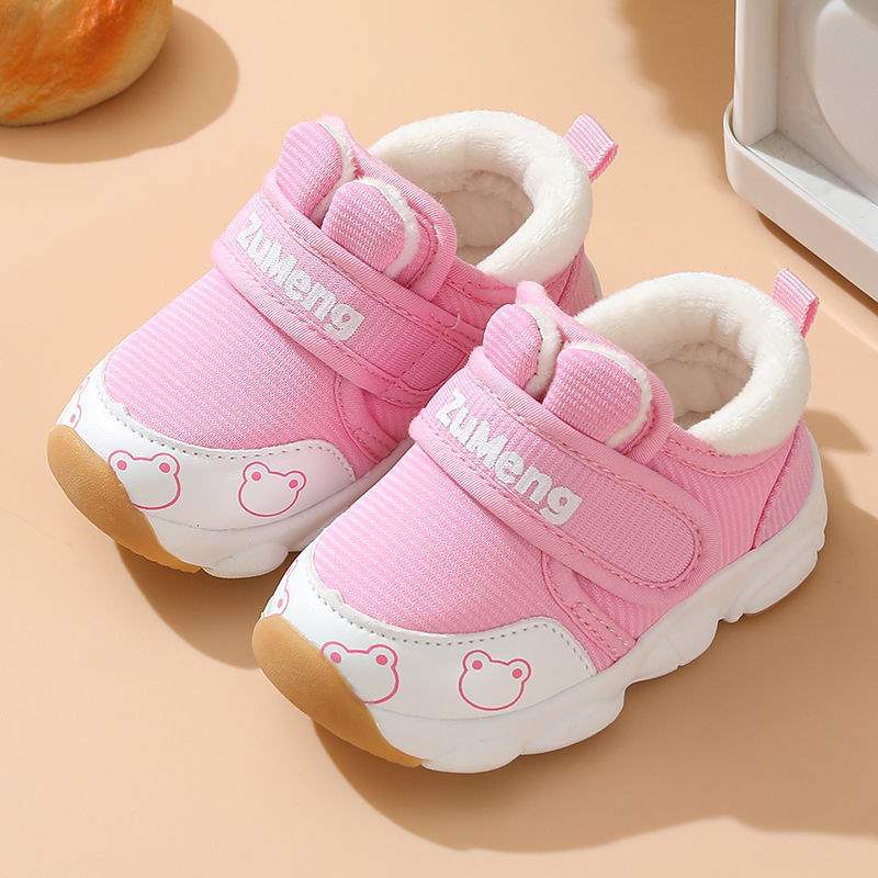 

Autumn and winter toddler shoes boys baby cotton shoes 0-3 years old infants and girls soft sole non-slip velvet thickened baby shoes inner length 15.5cm 23 yards