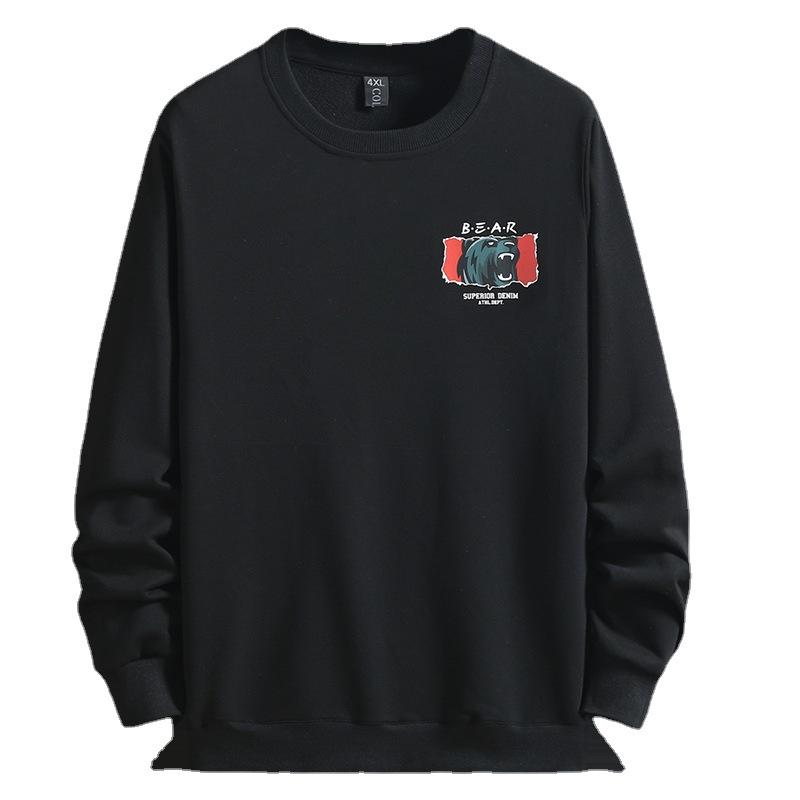 Frühling und Herbst Übergröße Herren Sweatshirt Casual Pullover Loose Sports Top 4XL-10XL