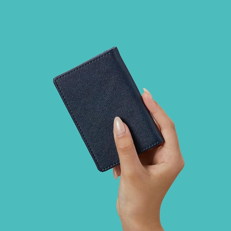 PILOT Colorim Business Card Holder, Synthetic Leather, Holds Approximately 30 Cards, Gray, CRPN21GY