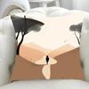 Car Living Room Sofa Cushion Cover Simple Couple Character Scene Pillow Cover Luxury Home Decoration Pillow Cover