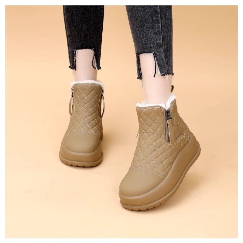 

женские зимние ботинки на толстой подошве, бархатные утепленные хлопковые ботинки, новые нескользящие теплые хлопковые ботинки, устойчивые к холоду 40 хаки
