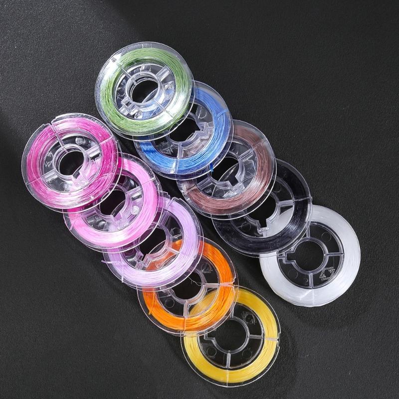 Colorful Stretchy Beading Thread 10 Rolls Flexible Crystals Elastic String for Handmade Jewelry Craft and Projects