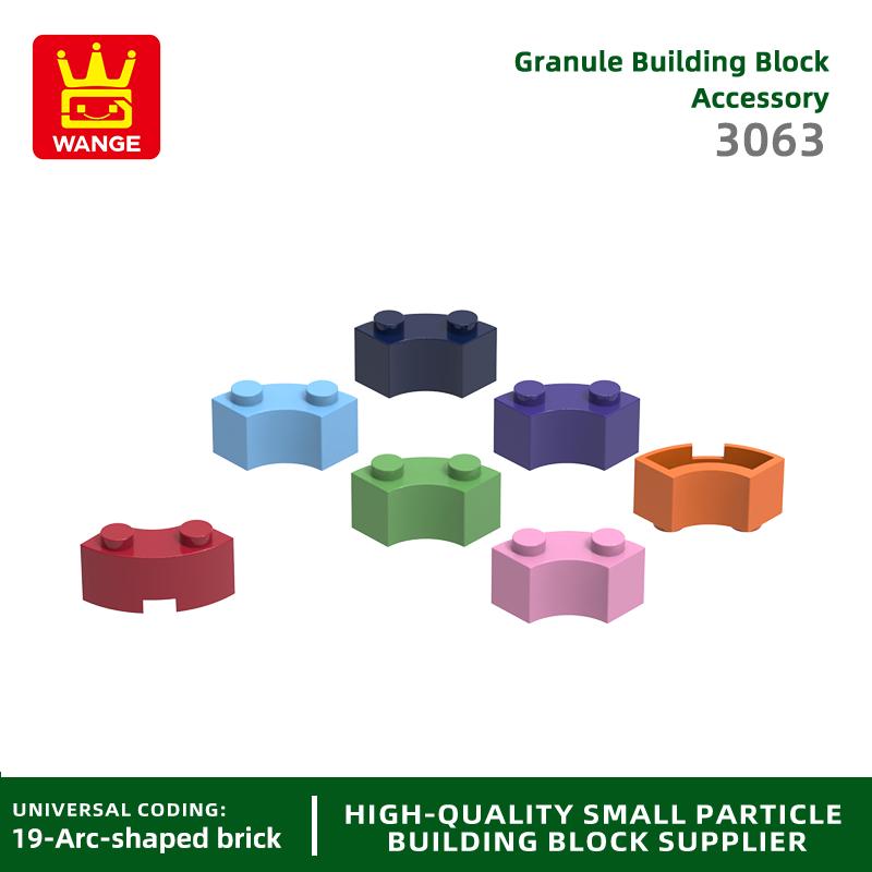 Non-Toxic 128Pcs/Lot 3063 85080 Curved Building Blocks Moc Accessories Compatible With Bricks Diy Children Toys Assembly Gift Box