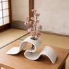 3D Printed Vase Minimalist Modern Tabletop Vase Small Decorative Flower Holder for Dry Flowers Pampas Grass