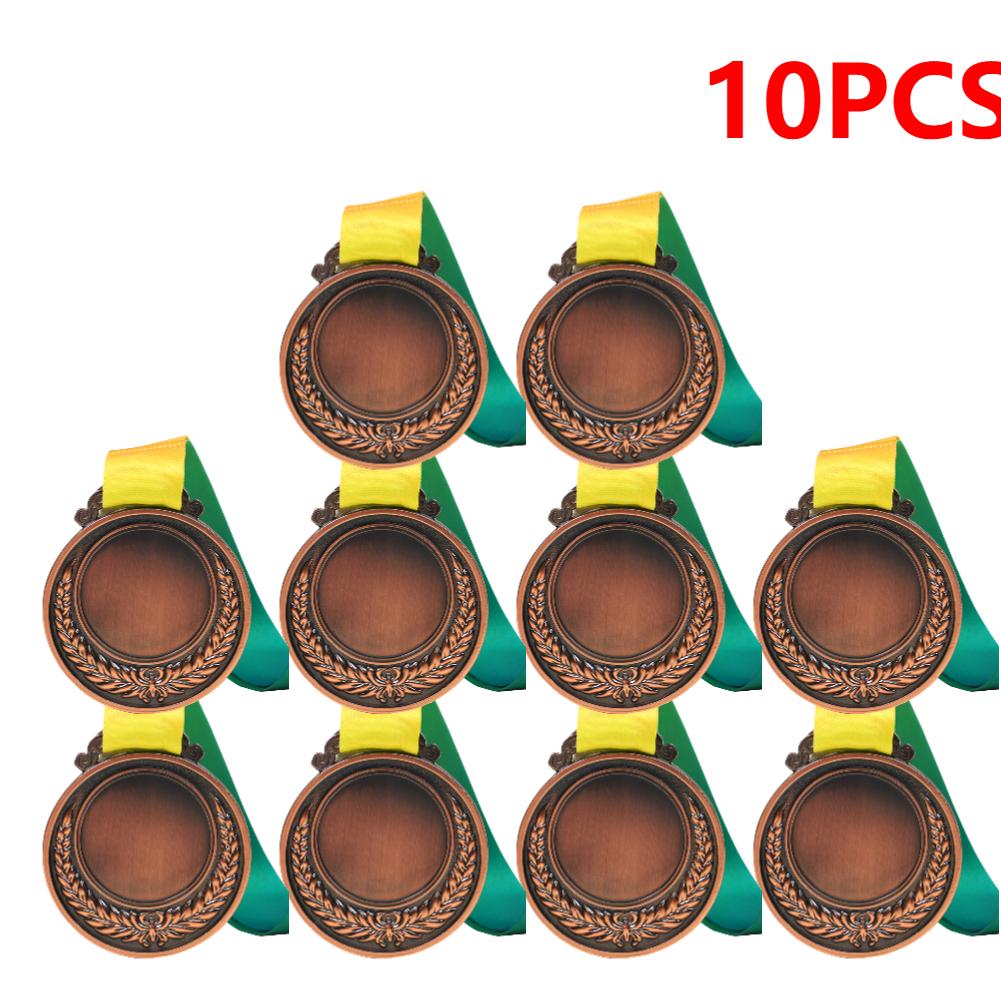 

10/20/30 шт. Медаль победителя с шейной лентой золотая, серебряная, бронзовая, круглая, для школьных спортивных соревнований, сувенирная медаль