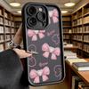 Pink Bows with Heart Decor Soft TPU Phone Case for iPhone 17 16 15 14 13 12 11 Pro Max Plus Shockproof Anti-Slip Cover