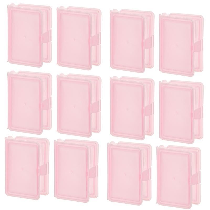 12Pcs Elegant Wedding Candy Box Open Candy Box Creative Book Plastic Candy Box Creative Storage Box розовый