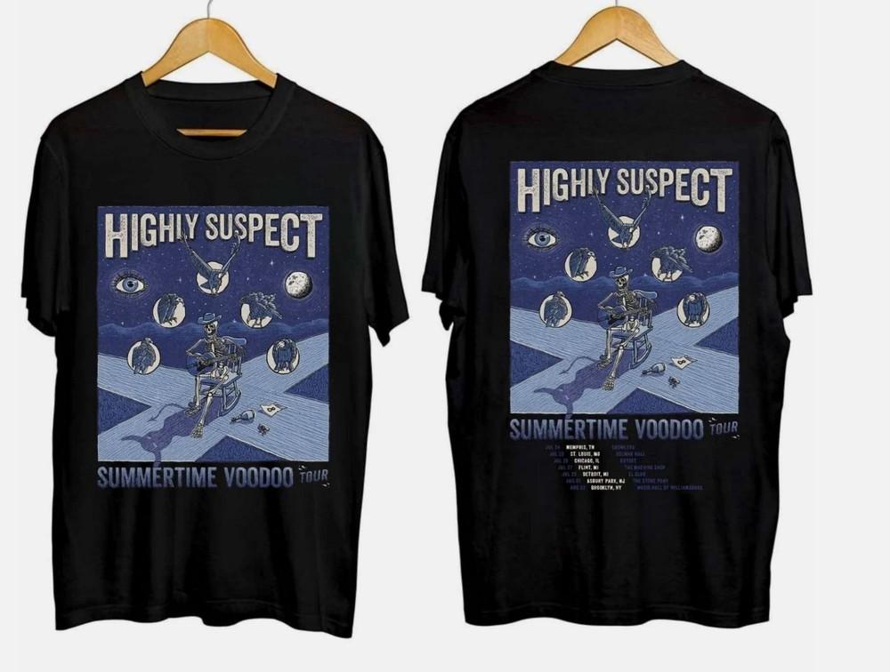 Highly Suspect Летний Вуду 2024 Тур Футболка, новая новая Унисекс Футболка XXXXL