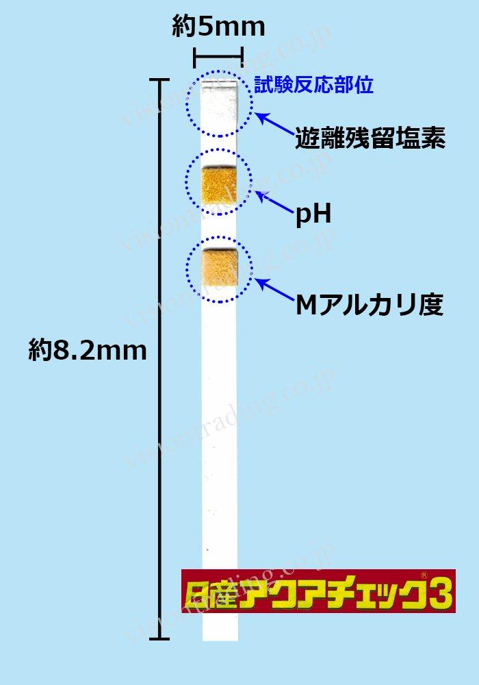 Nissan Chemical Industries Residual Chlorine Test Aqua Check 100 Sheets Papers, 3,