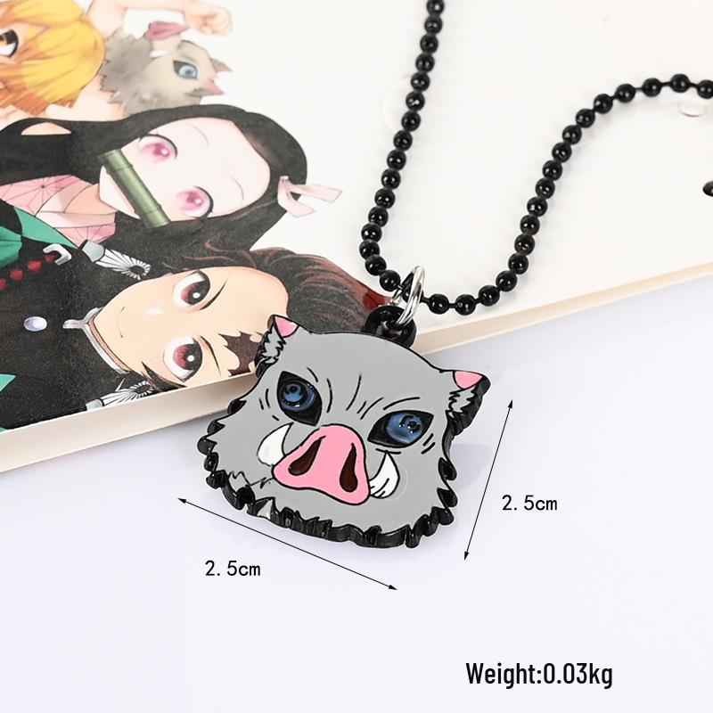 Demon Slayer Tanjiro, Sabito & Makomo Masks Keychain, Rabbit Necklace, Muzan