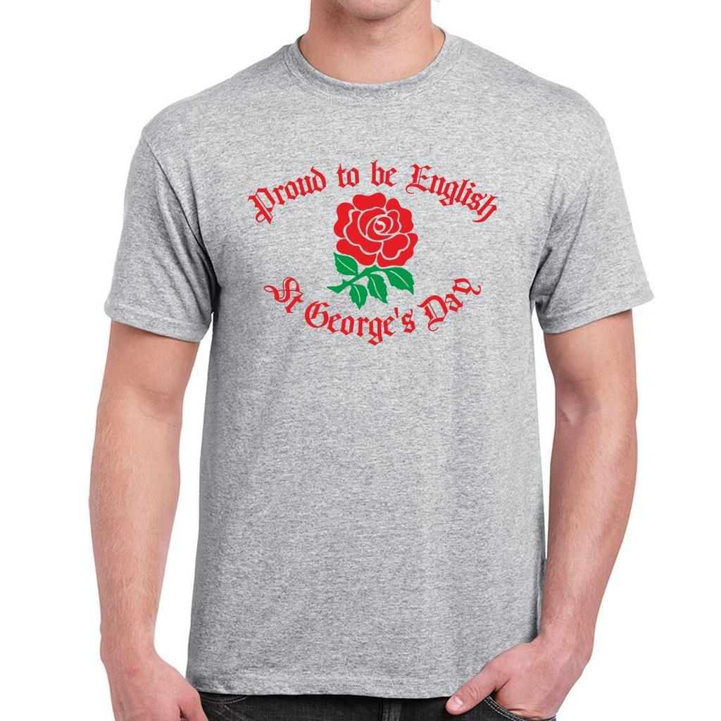 St Georges Day TShirt Proud To Be English Red Rose Christian Church T Shirt