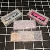 Custom Packaging Glitter Rhinestone Lash Case Empty Rhinestones Eyelash Box with Windows