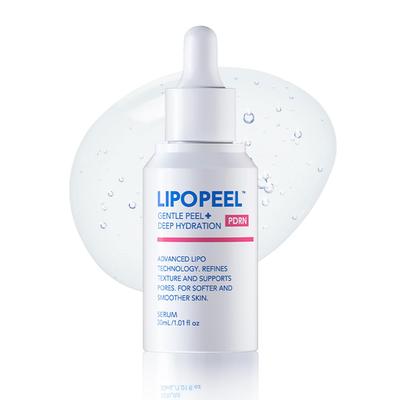 LIPOPEEL Lipopeel Serum PDRN Exfoliante Parche Piel Sensible Contiene Vitamina C y Centella Asiática para Poros y Sequedad 30ml, Suero,