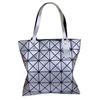 Fashion Tote Bag Women's Classic Six-grid Shoulder Women's Bag Office Worker Geometric Diamond Laser Glossy Folding Handbag