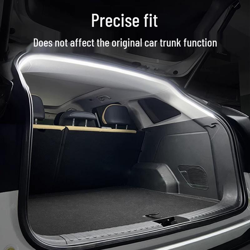 Car Trunk Ambient LED Light Strip: No Wiring, Automatic Induction Tail Box Decoration.