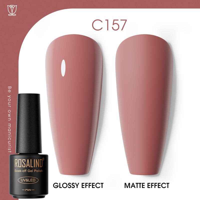 ROSALIND Mini gelový lak na nehty Soak Off Gel laky Nail Art Semipermanentní Pure Color Gel Polish Base Top Coat