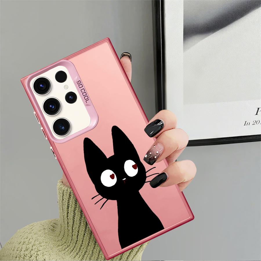 Cute Lucky Cat Case for Samsung Galaxy S25 S20 FE S22 Ultra S24 FE S25Edge S23 S21 Note 20 Ultra Phone Cover