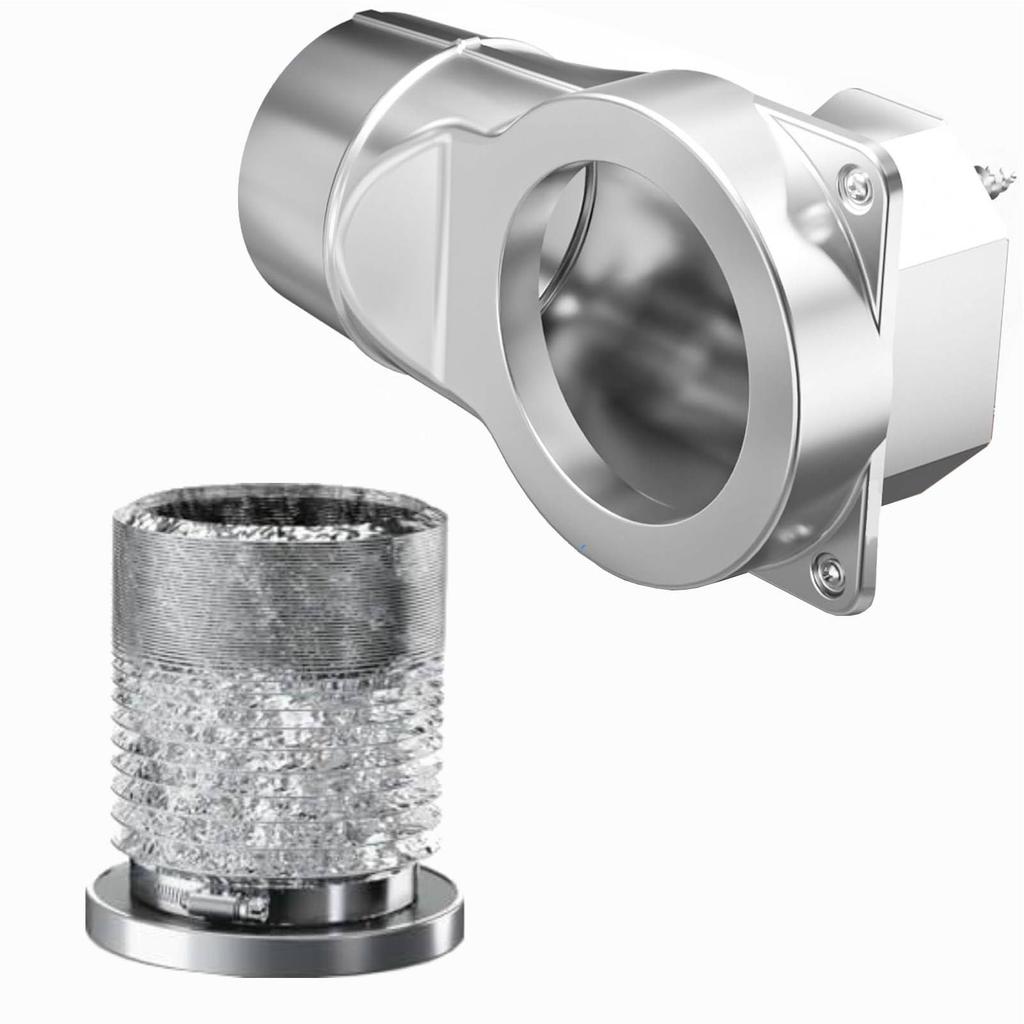 Dryer Vent Kit Magnet Self Alignment Exhaust Pipe Connection Set for Tight Spaces Lint Cleaning 2.6ft 4 Inch Hose