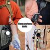 Portable Retractable Keychain Carabiner Badge Holder Strong Load-bearing Compact Size Portable Telescopic Keychain Clip Camping Accessories