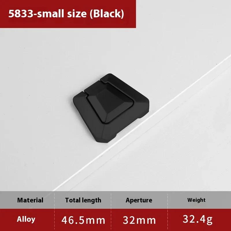 

1 шт. Скрытая ручка для ящика, шкаф, скрытая складная ручка, мебельная фурнитура, аксессуары, современная плоская ручка из цинкового сплава черного цвета