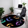 1pc Halloween, Pumpkin Carpet, Round Non Slip Durable Large Size Office Carpet, Suitable for Office
