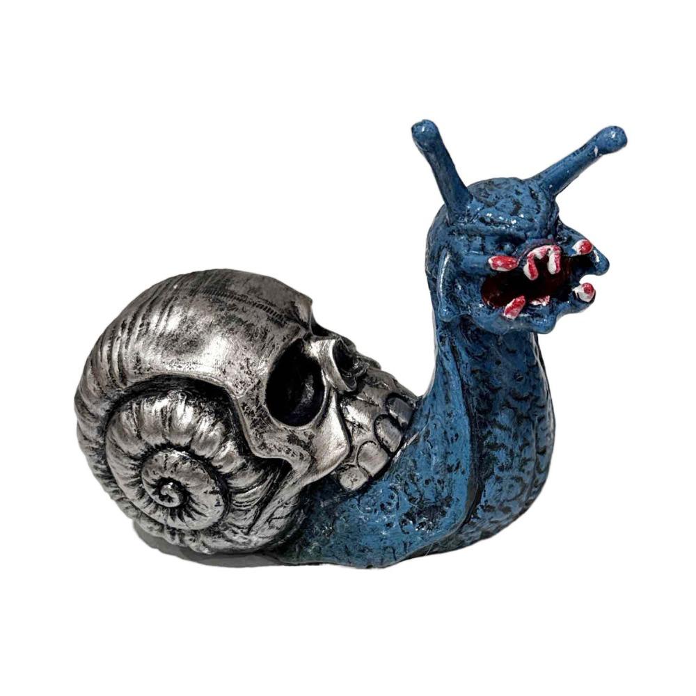 

Handmade Bloody Snail Statue Resin Crafts Halloween Snail Statue Skeleton Snails Ornaments Gift Bloody Snail