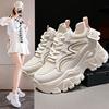 thick-soled dad shoes women's spring and autumn mesh sneakers women's muffin heightening casual little white shoes women