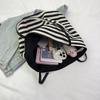 Fashion Striped Double-Sided Use Canvas Women's Shoulder Bags Casual High Capacity Ladies Handbags Summer New Beach Travel Slack Lazy Large Tote Bag