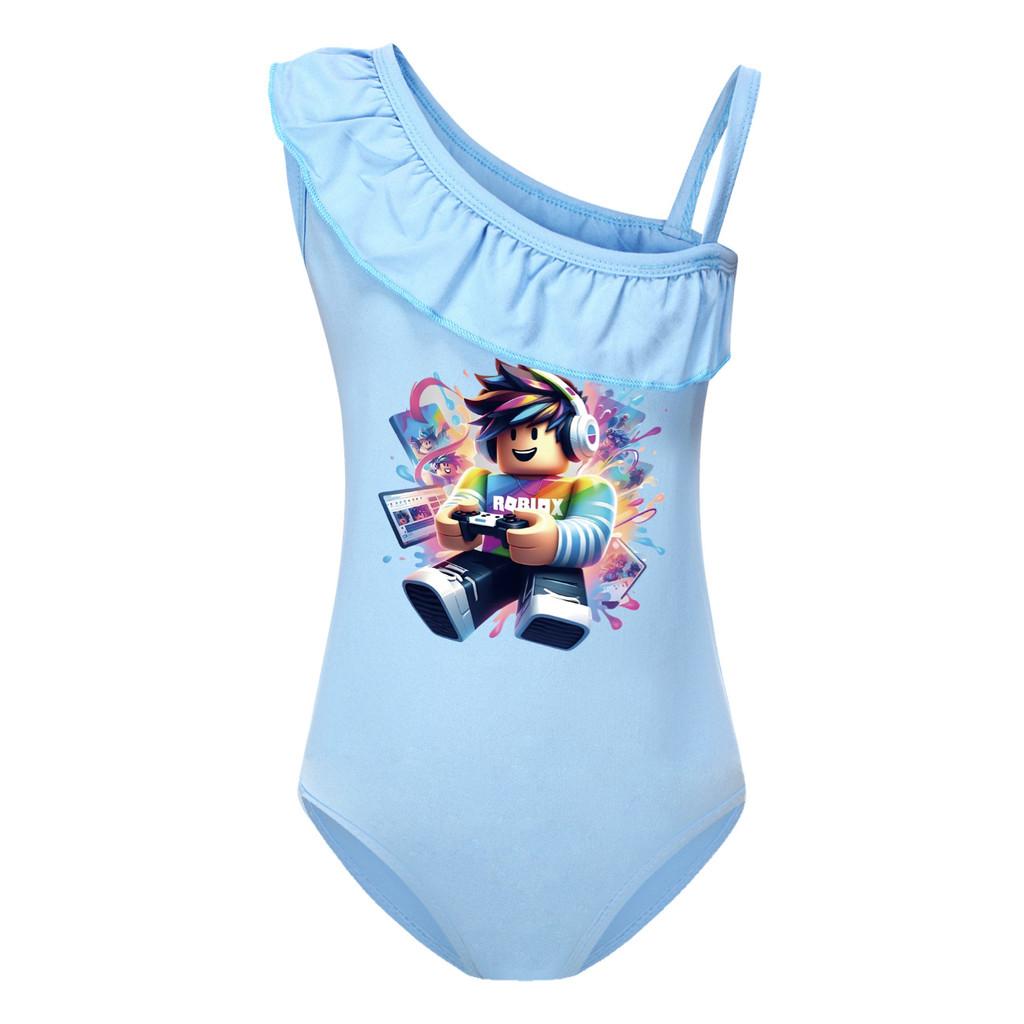 5529 Детский слитный купальник для девочек с принтом Roblox 100cm